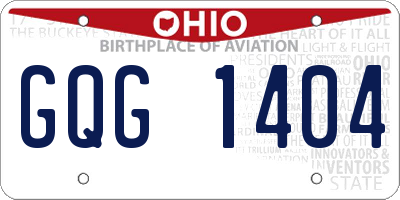 OH license plate GQG1404