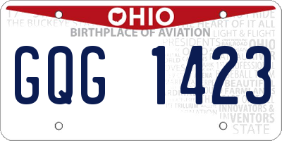 OH license plate GQG1423