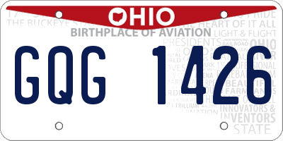 OH license plate GQG1426