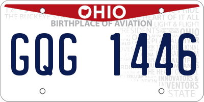 OH license plate GQG1446