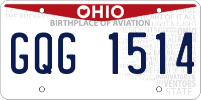 OH license plate GQG1514