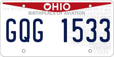 OH license plate GQG1533
