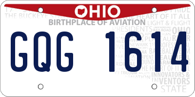 OH license plate GQG1614