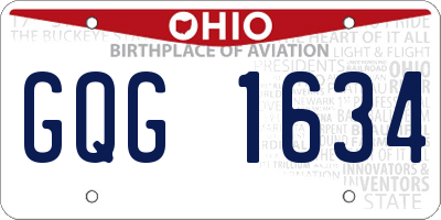 OH license plate GQG1634