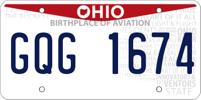 OH license plate GQG1674