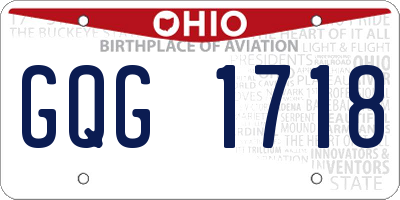 OH license plate GQG1718