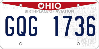 OH license plate GQG1736