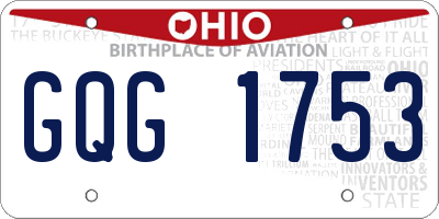OH license plate GQG1753