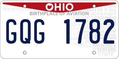 OH license plate GQG1782