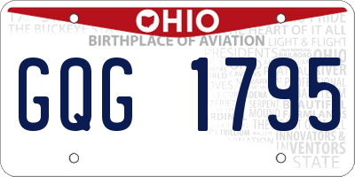 OH license plate GQG1795
