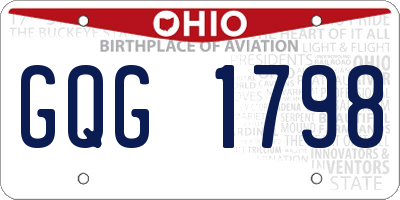 OH license plate GQG1798