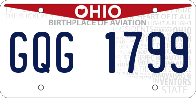 OH license plate GQG1799