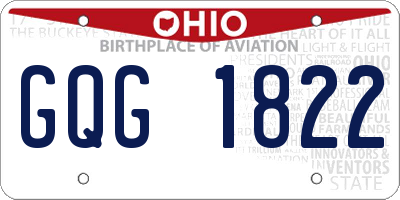 OH license plate GQG1822