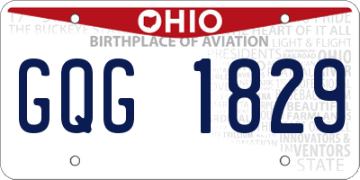 OH license plate GQG1829