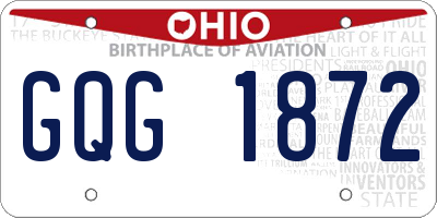 OH license plate GQG1872