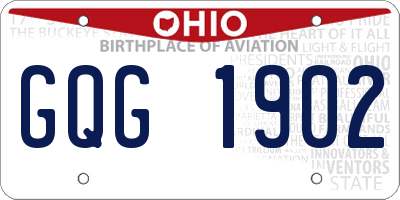 OH license plate GQG1902