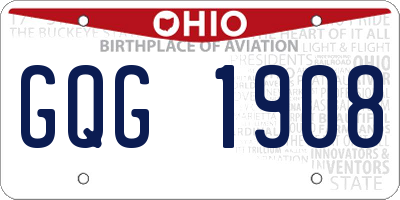 OH license plate GQG1908