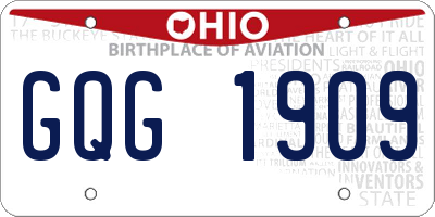 OH license plate GQG1909