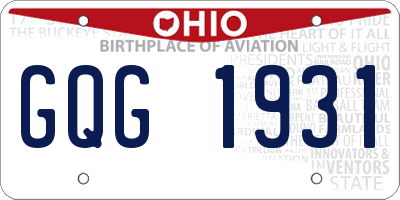 OH license plate GQG1931