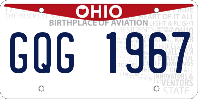 OH license plate GQG1967