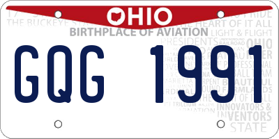 OH license plate GQG1991