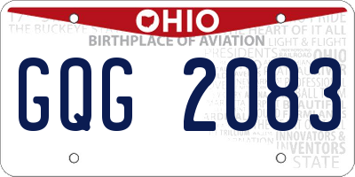 OH license plate GQG2083