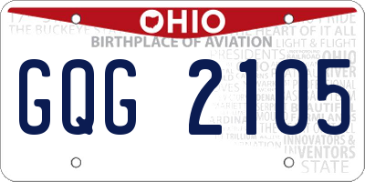 OH license plate GQG2105