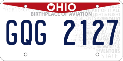OH license plate GQG2127