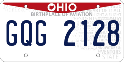 OH license plate GQG2128
