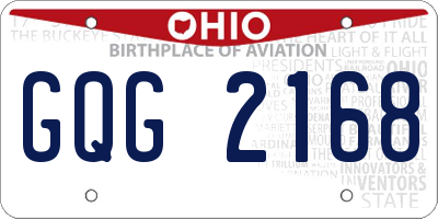OH license plate GQG2168