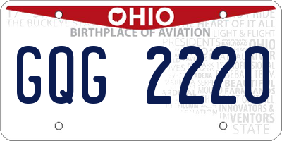 OH license plate GQG2220