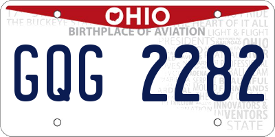 OH license plate GQG2282