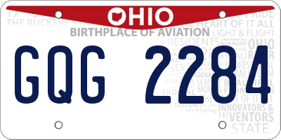 OH license plate GQG2284