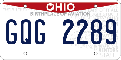 OH license plate GQG2289