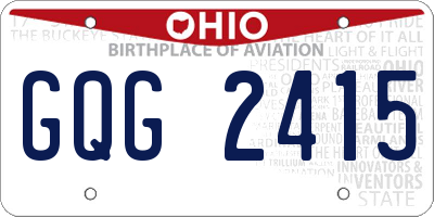 OH license plate GQG2415