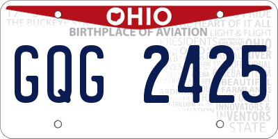 OH license plate GQG2425