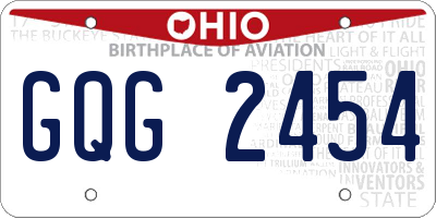 OH license plate GQG2454