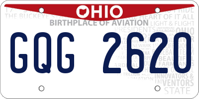 OH license plate GQG2620