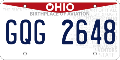 OH license plate GQG2648