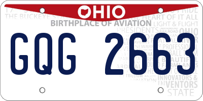 OH license plate GQG2663