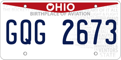 OH license plate GQG2673