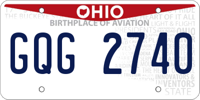 OH license plate GQG2740