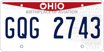 OH license plate GQG2743