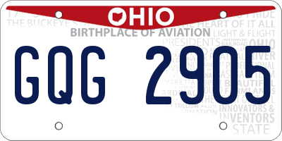 OH license plate GQG2905