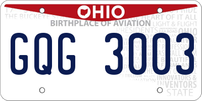 OH license plate GQG3003