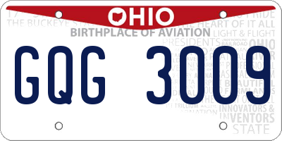 OH license plate GQG3009