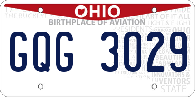 OH license plate GQG3029