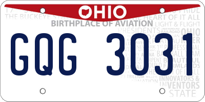 OH license plate GQG3031