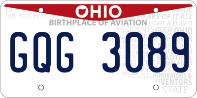 OH license plate GQG3089