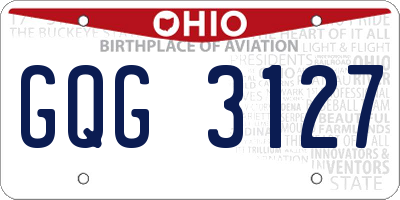 OH license plate GQG3127